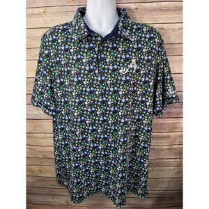 LIV Extracurricular Golf Polo Shirt Men’s XL Floral Print S/S Athletic Fit